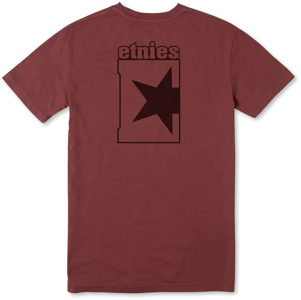 brīvā laika krekls etnies star tee burgundy et 4130004168 602