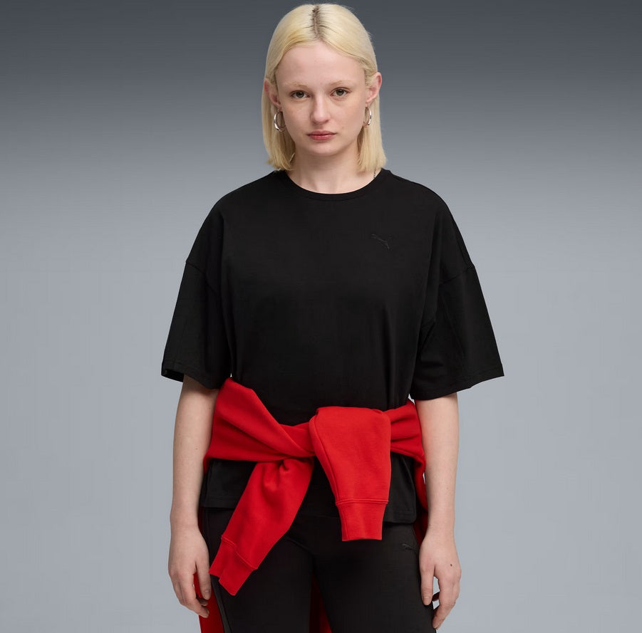 brīvā laika krekls her oversized tee puma black pu 688148 01 1