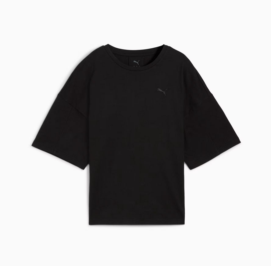 brīvā laika krekls her oversized tee puma black pu 688148 01