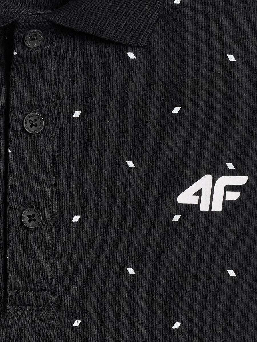 4F POLO SHIRT, DEEP BLACK