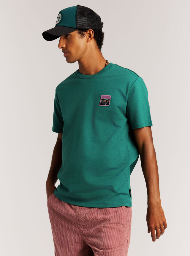 brīvā laika krekls prtafia t shirt dark teal pr 17761003 586
