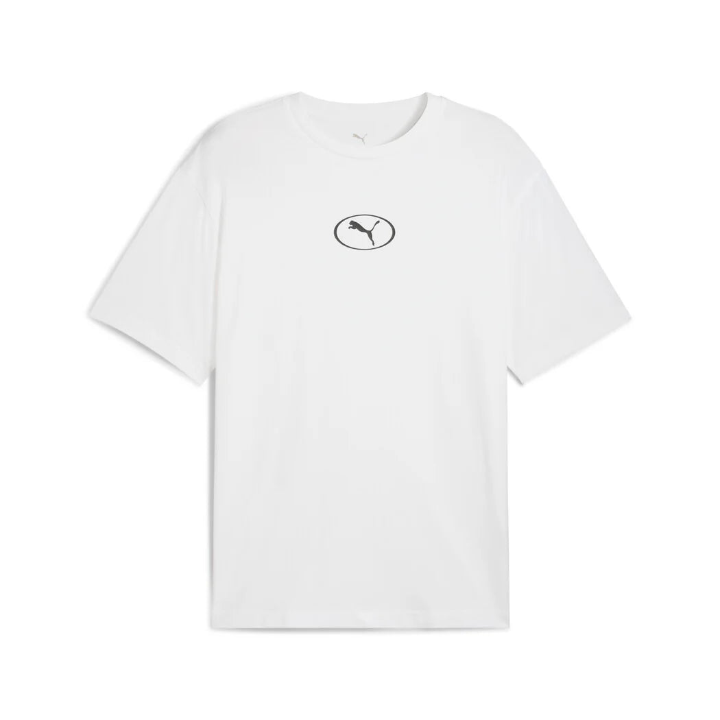 brīvā laika krekls puma sport relaxed graphic tee puma whit pu 688242 02