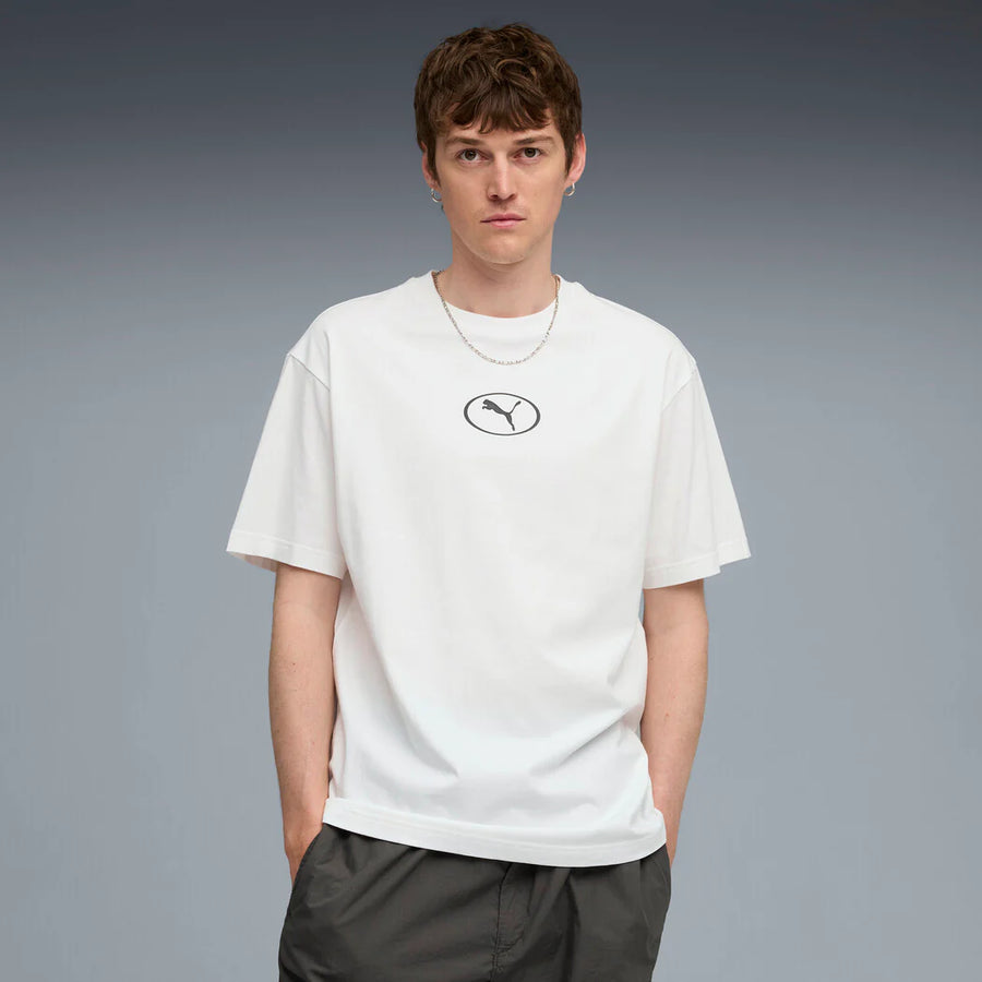 brīvā laika krekls puma sport relaxed graphic tee puma whit pu 688242 02