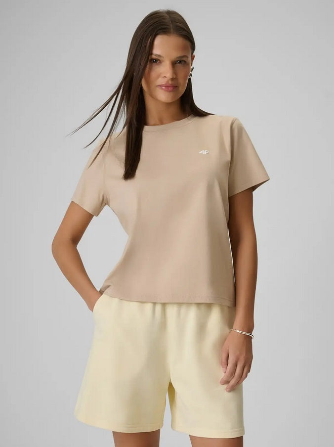 brīvā laika krekls tshirt beige 4f wss26ttshf2772 83s