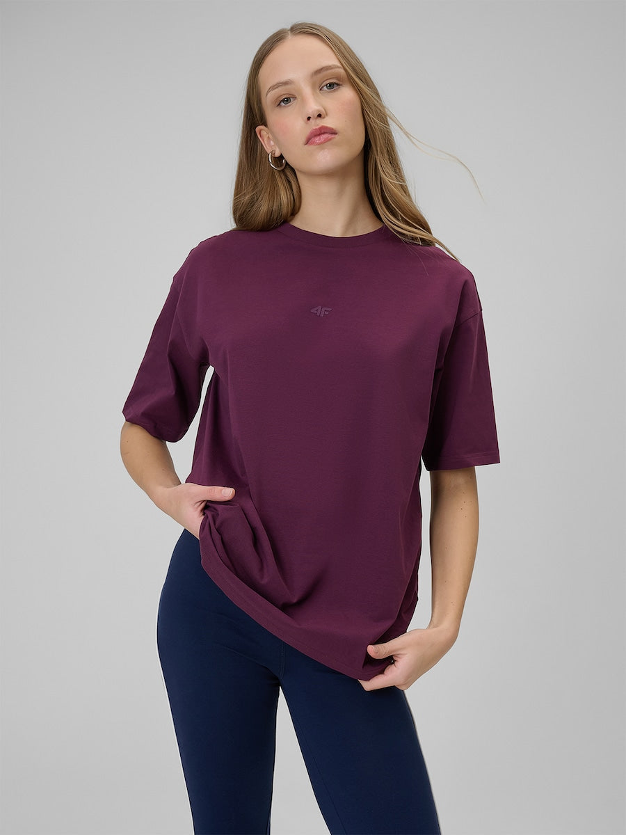 brīvā laika krekls tshirt burgundy 4f wss26ttshf2744 60s