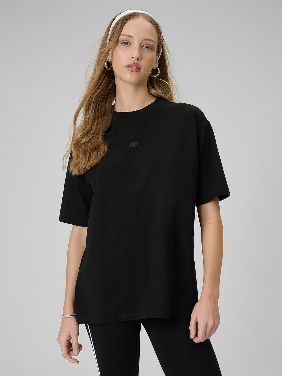 brīvā laika krekls tshirt deep black 4f wss26ttshf2744 20s