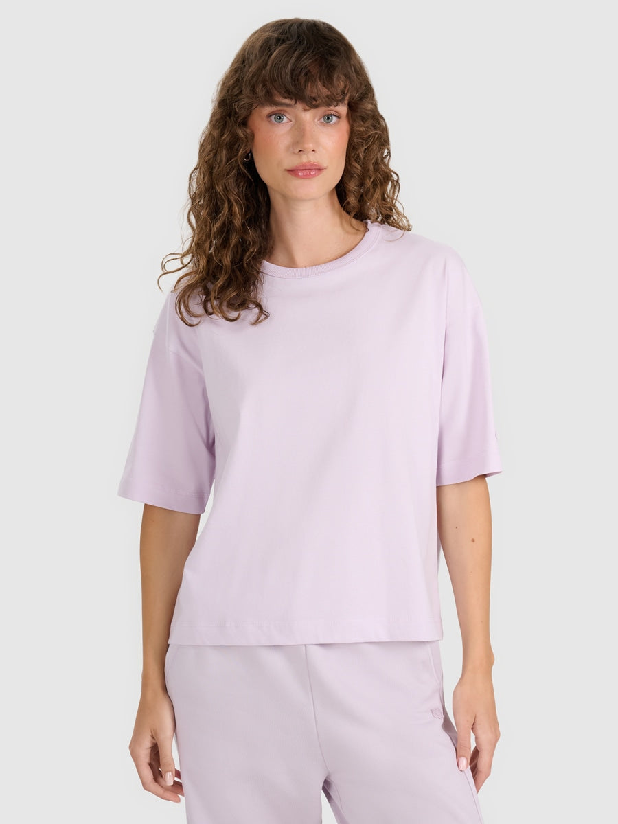 brīvā laika krekls tshirt light violet 4f waw25ttshf2350 52s