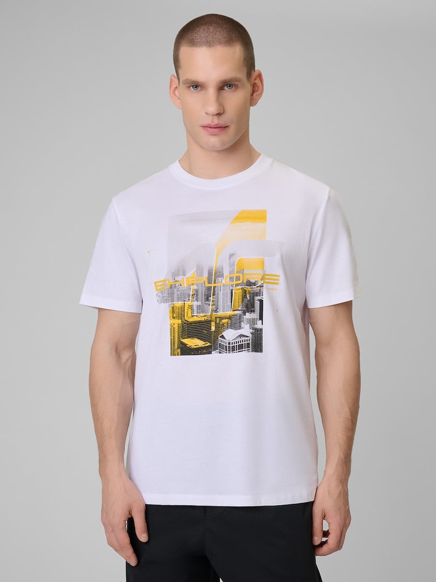 brīvā laika krekls tshirt white 4f wss26ttshm2660 10s