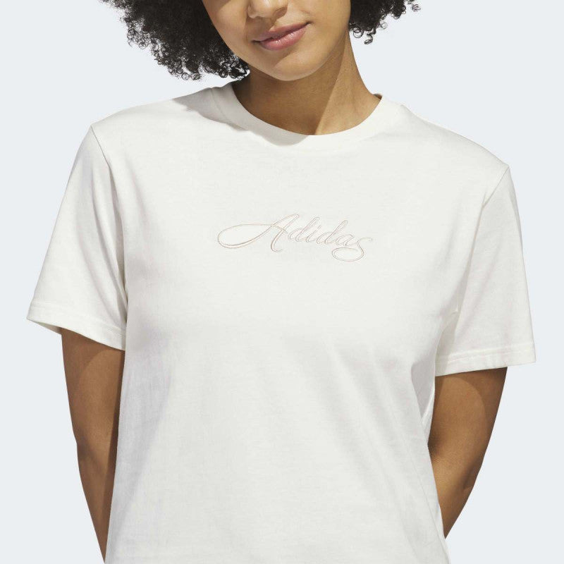 Adidas W SC CURSIVE TEE  OWNWHITE
