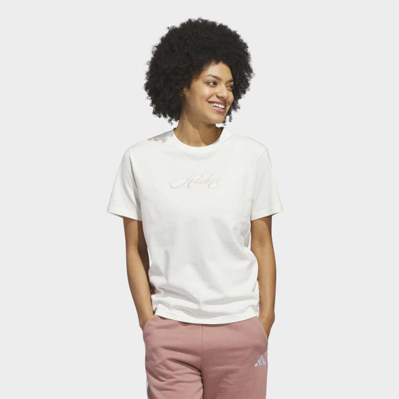 brīvā laika krekls w sc cursive tee ownwhite ad kq6404