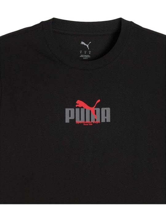 Puma GRAPHIC PUMA Wording Tee PUMA Black