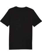 brīvā laika tkrekls graphic puma wording tee puma black pu 688032 01