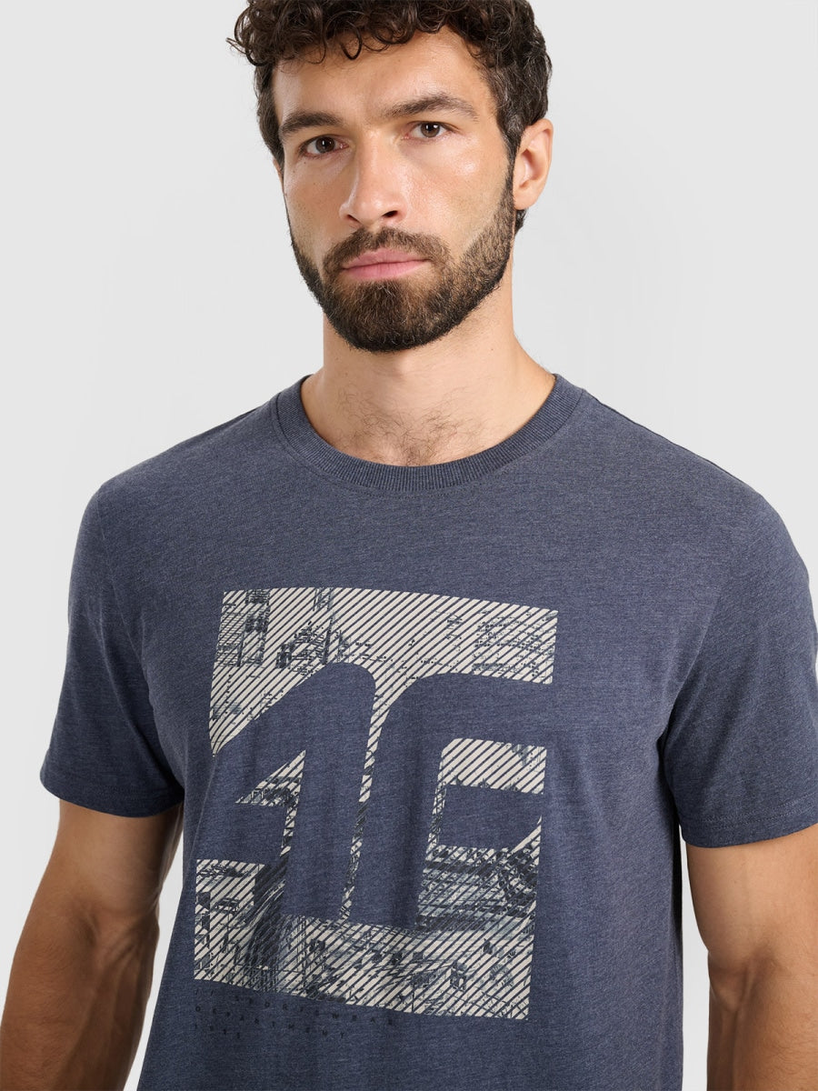 brīvā laika tkrekls tshirt middle grey melange 4f waw25ttshm3126 24m 2