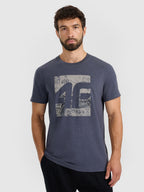 brīvā laika tkrekls tshirt middle grey melange 4f waw25ttshm3126 24m