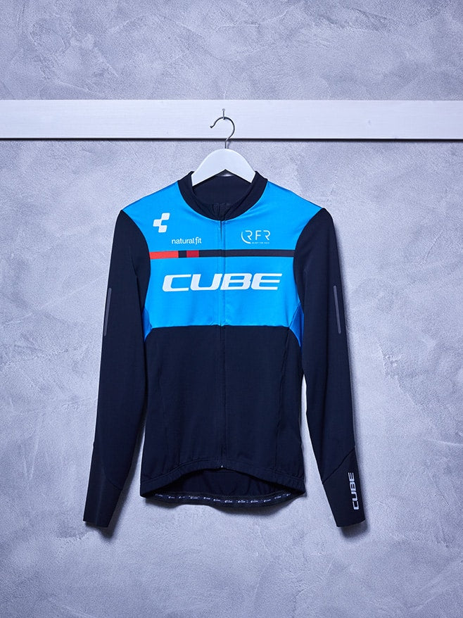 CUBE TEAMLINE Jersey L/S black´n´blue´n´white