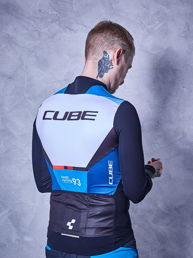 CUBE TEAMLINE Jersey L/S black´n´blue´n´white