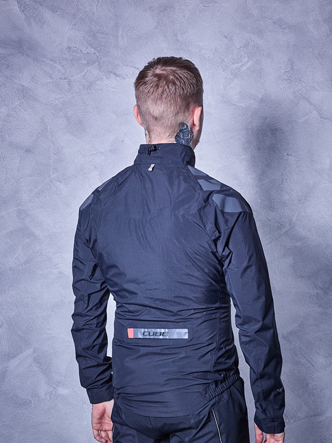 CUBE BLACKLINE Rain Jacket Reflective black´n´grey