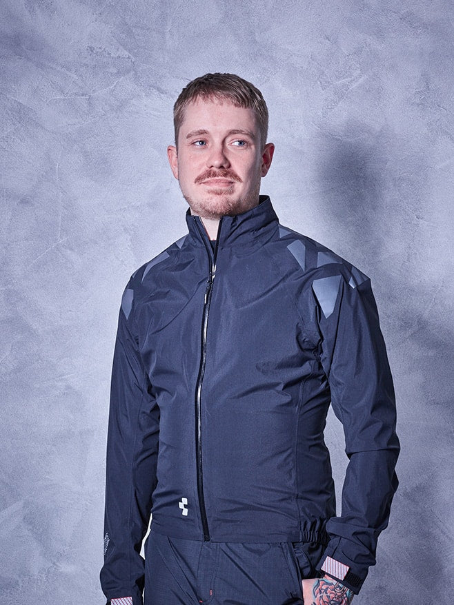 CUBE BLACKLINE Rain Jacket Reflective black´n´grey