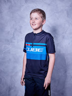 CUBE JUNIOR Teamline Jersey S/S black/blue/wht