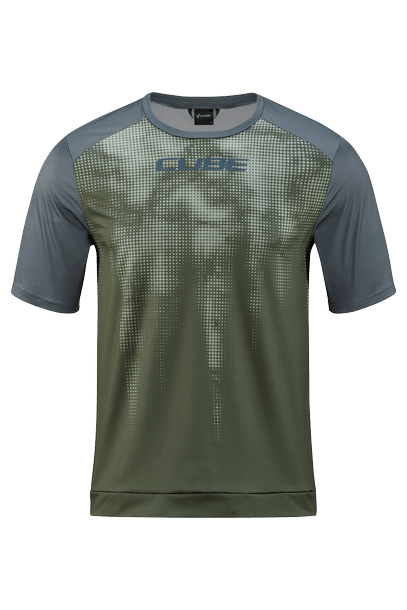 CUBE ATX Round Neck Jersey TM S/S olive´n´grey