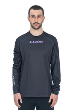 CUBE MTB Round Neck Jersey L/S black