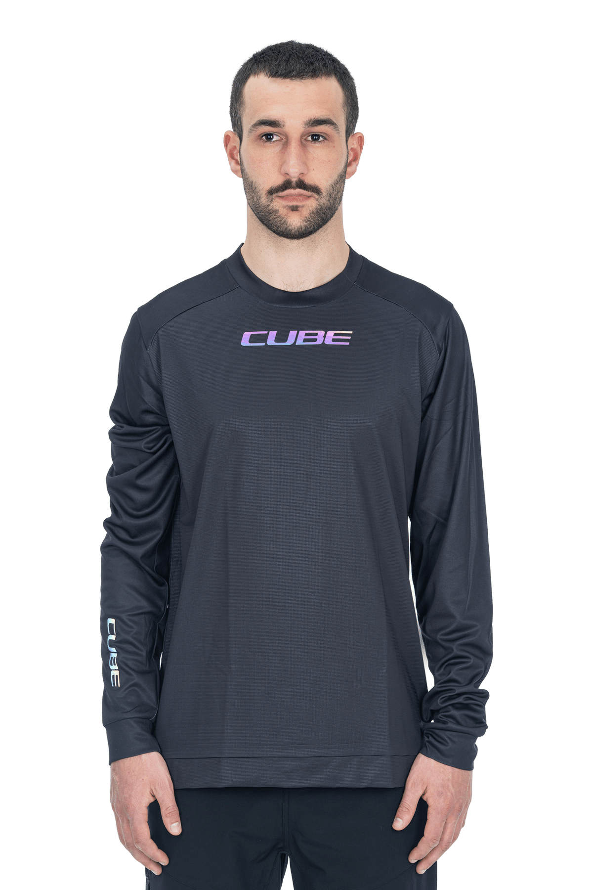CUBE MTB Round Neck Jersey L/S black