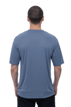 CUBE MTB Round Neck Jersey TECH S/S smoke blue