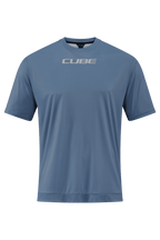 CUBE MTB Round Neck Jersey TECH S/S smoke blue