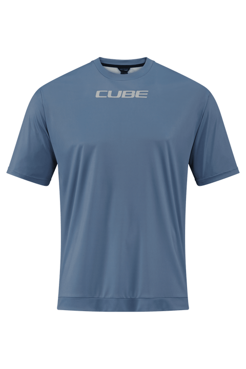 CUBE MTB Round Neck Jersey TECH S/S smoke blue