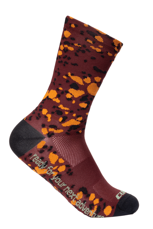 CUBE Socks High Cut Road/XC Sprinkle bordeaux