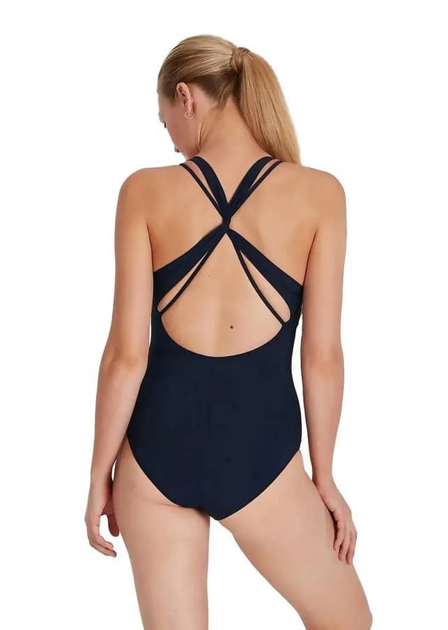 Speedo Calypso Printed Shaping 1pc, navy/blue flame