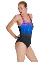 Speedo Calypso Printed Shaping 1pc, navy/blue flame