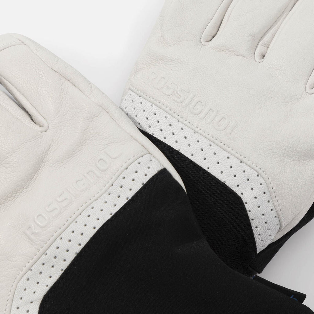 rossignol elite leather w impr ski gloves white