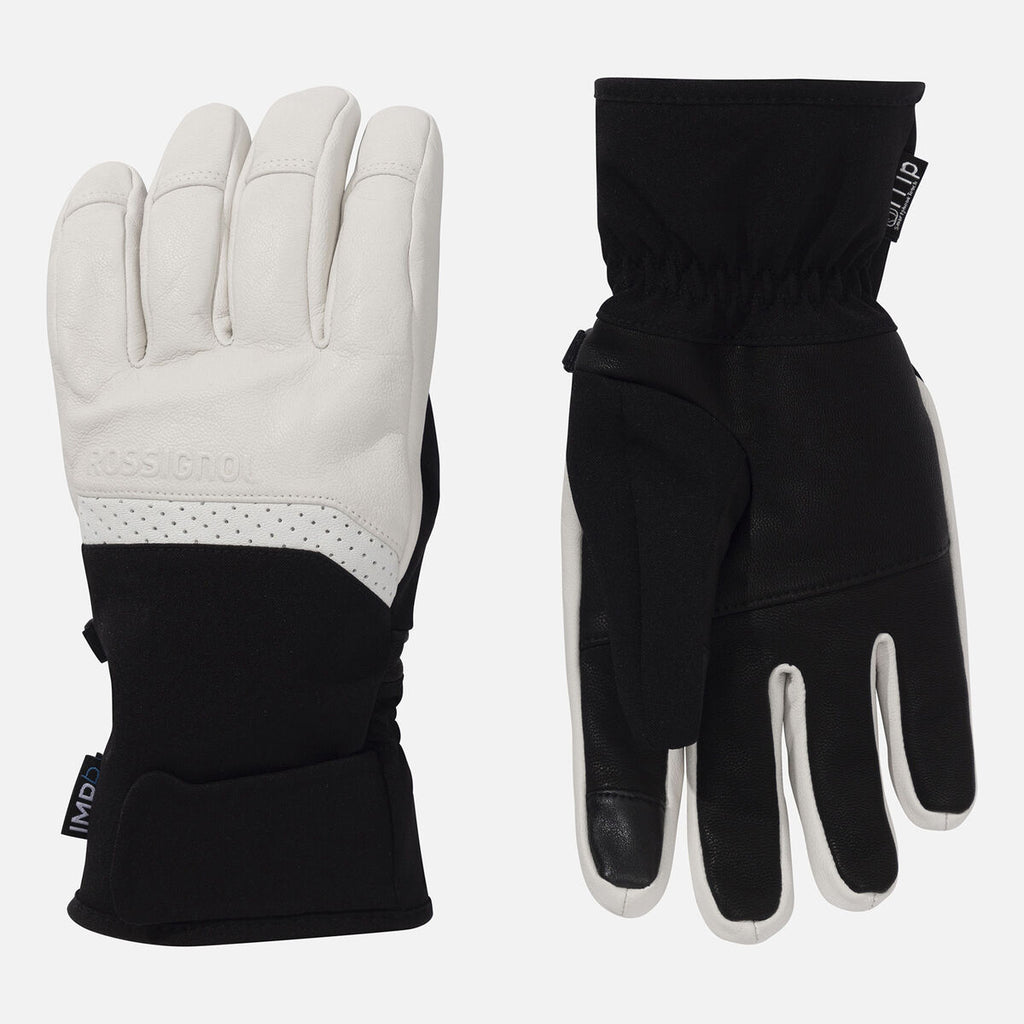 rossignol elite leather w impr ski gloves white