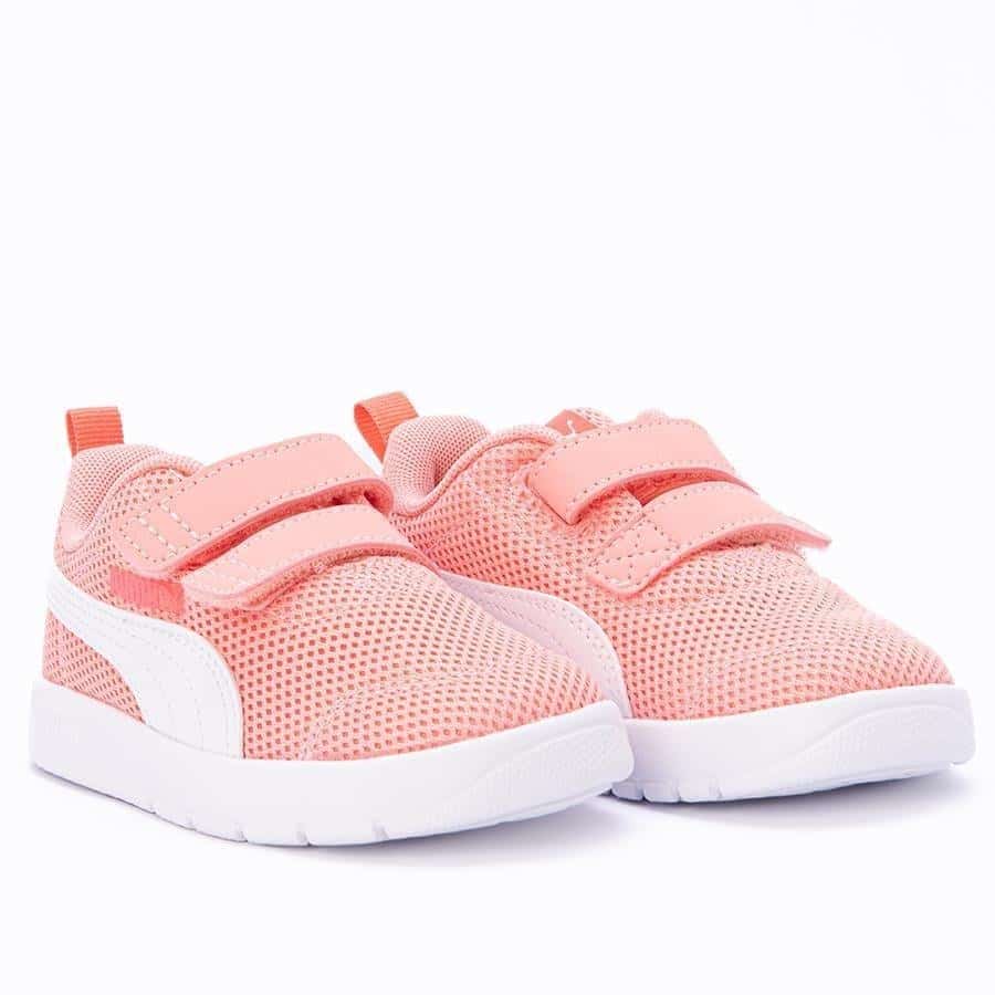 Puma Courtflex V3 Mesh Inf Pink Fruit-PUMA Wh