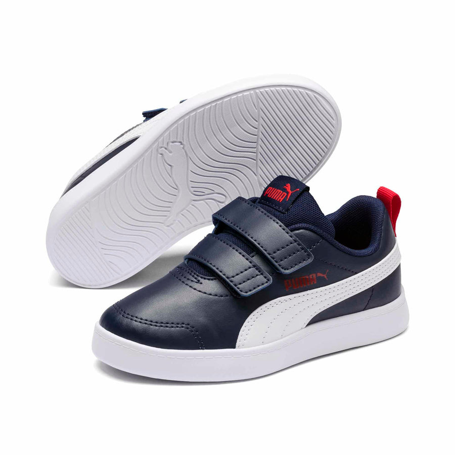 Puma Courtflex v2 V PS Peacoat-High Risk Red