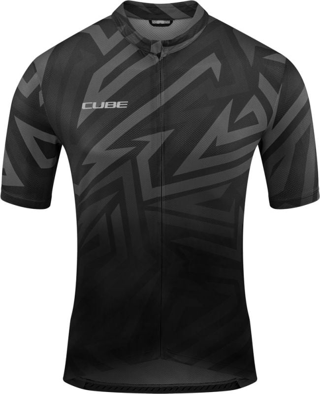 CUBE ATX Jersey Full Zip CMPT S/S black´n´grey
