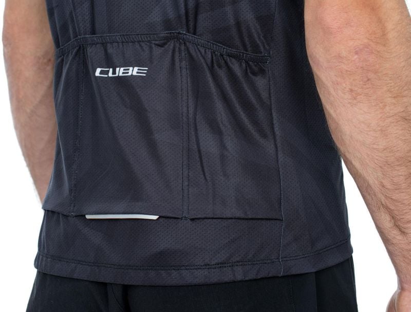 CUBE ATX Jersey Full Zip CMPT S/S black´n´grey