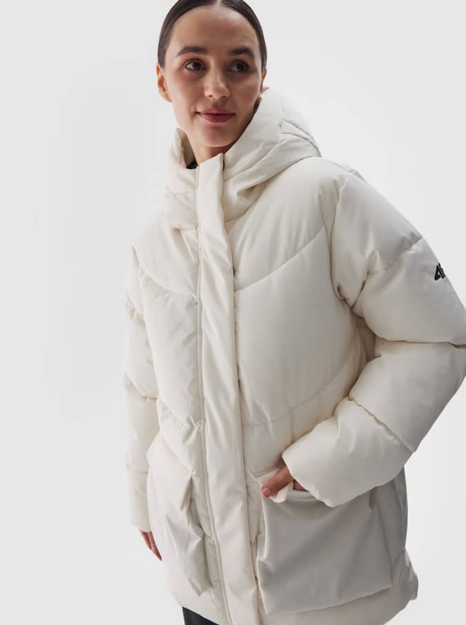 4F DOWN JACKET, OFF WHITE