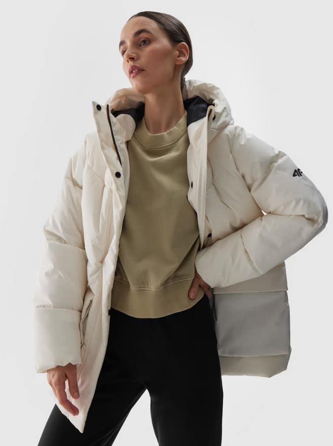 4F DOWN JACKET, OFF WHITE