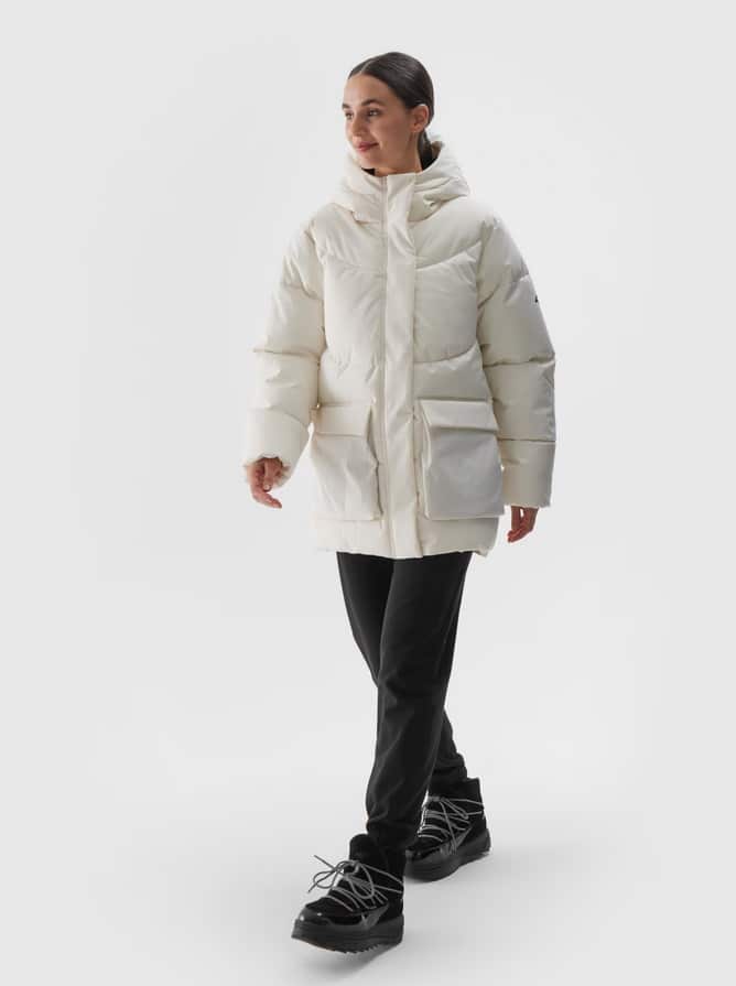 4F DOWN JACKET, OFF WHITE