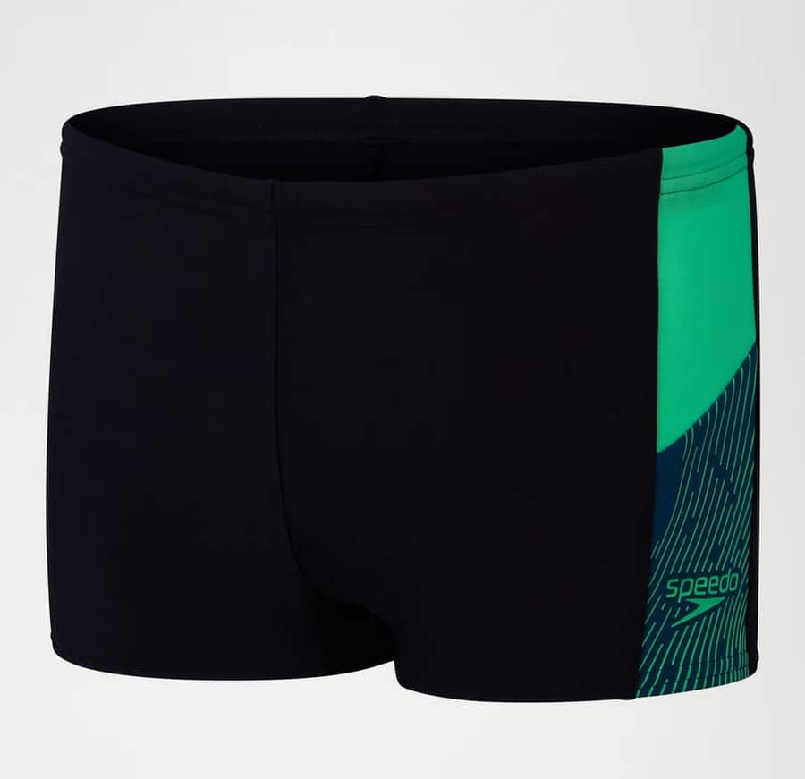 Speedo Dive Aquashort JR, Black / Harlequin Green / Dark