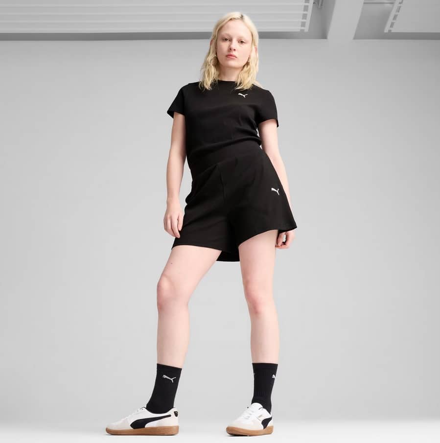 ess elevated high rise rib shorts 5 pum pu 685026 01 1