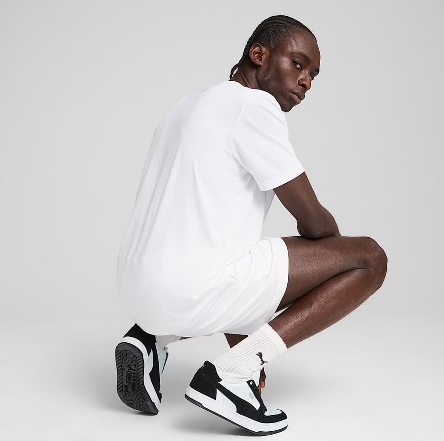 ess small logo poly tee puma white pu 682542 02