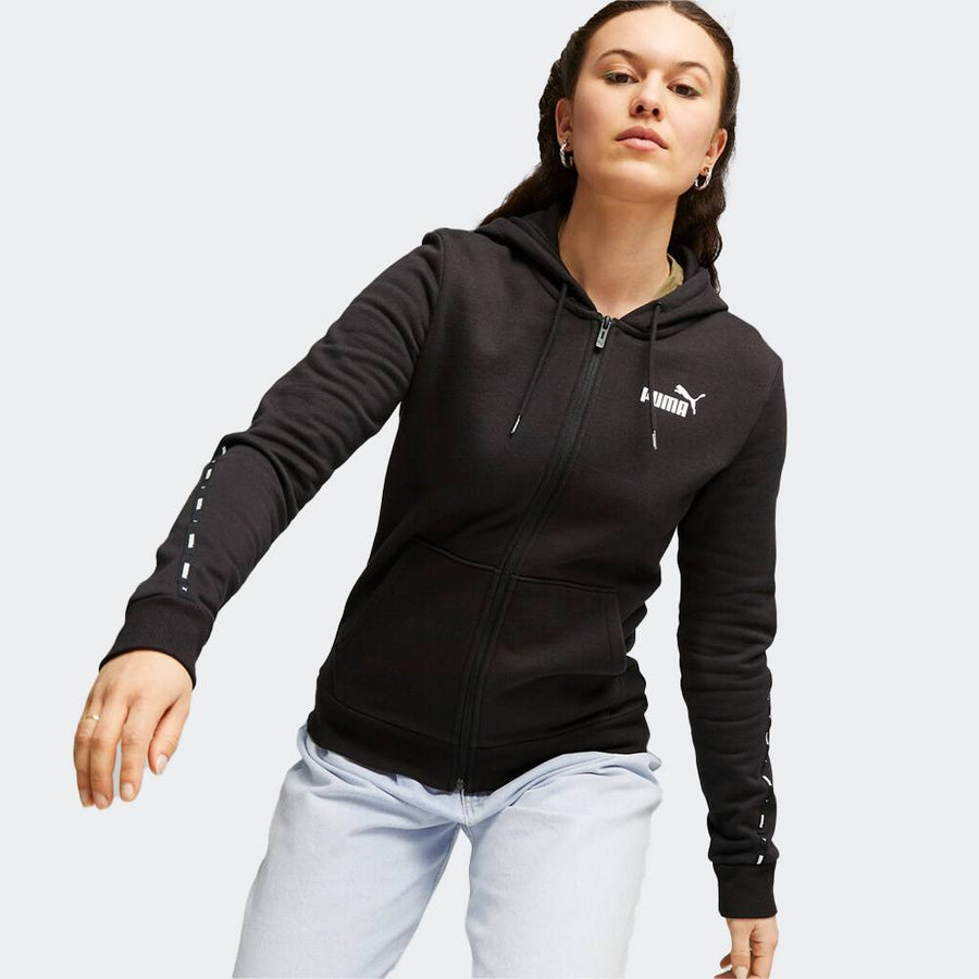 Puma ESS TAPE FZ Hoodie FL PUMA Black