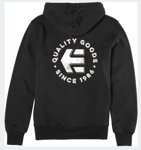 Etnies SINCE 1986 ZIP HOODIE, BLACK/WHITE