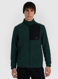 flīsa jaka fleece dark green 4f waw25tflem414 40s