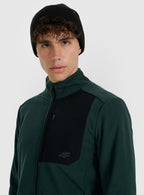flīsa jaka fleece dark green 4f waw25tflem414 40s 1