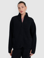 flīsa jaka fleece deep black 4f waw25tflef328 20s