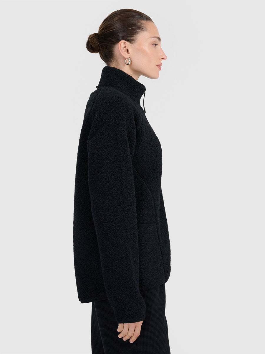 flīsa jaka fleece deep black 4f waw25tflef328 20s 1